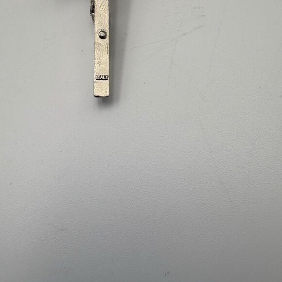 2" Crucifix Pendant Catholic Cross Italian w/ Ring for Chain Italy - Picture 4 of 5